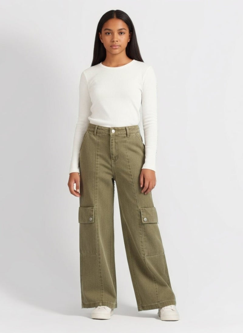 Cloud Fashion Dark green Mini Cargo Fit - Image 1